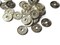 30 10mm Silver Chinese Coin Beads Flat Round Miniature Replica Money with KangXi